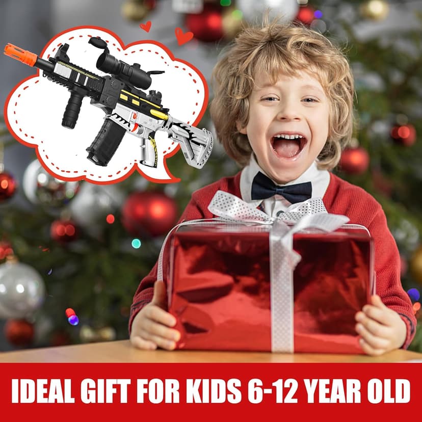 Realistic Toy Foam Blaster Gun - Electric Sniper Rifle with Scope 120 Soft Bullets 3 Magazines, Automatic Dart Gun for Boy Ages 8-12 Years Old, Indoor Outdoor Gifts for Adult Kid Christmas Birthday