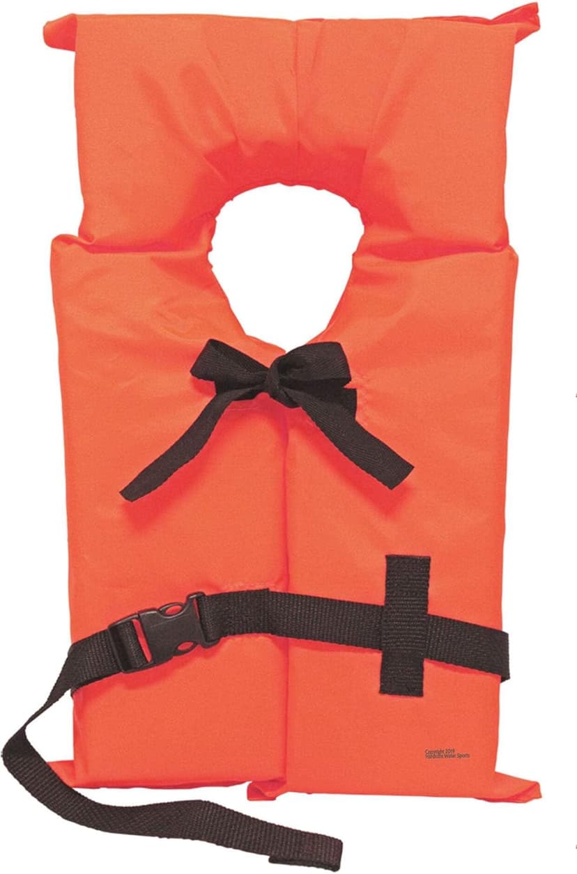 6 Pack Coast Guard Approved Life Jackets. High Visibility Color Type II Keyhole Life Vest in Classic May West Style. Compliance Flotation Device