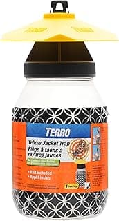 TERRO Outdoor Yellow Jacket Trap with Bait - Easy to Use - T362 - No Chemical Insecticides - Effective Yellowjacket Trap - Includes Bait