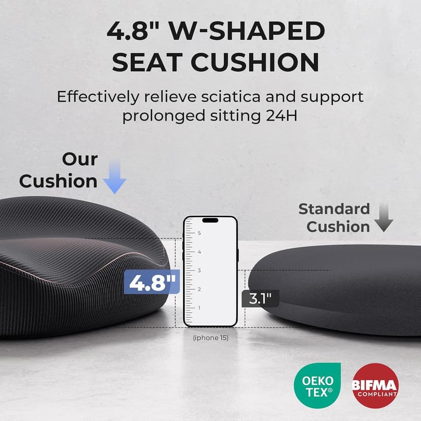 Ergonomic Office Chair with Headrest, Lumbar Support, Flip-Up Armrests, Thick Memory Foam Seat - 350lbs Capacity, Adjustable Height for Big & Tall, Perfect for Home Office Studios