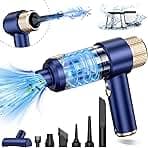 JONYJ Handheld Car Vacuum Cleaner, 16000PA Hand Held Vacuum Portable Cordless, 2 in 1 Air Duster and Vacuum Cleaner with LED Light, Multi-Nozzles, 120W High Power Mini Vacuum for Home, Pet, Office