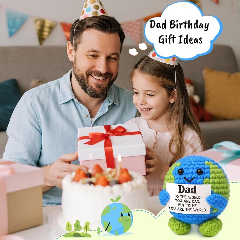 Day Birthday Gift for Dad Husband Bonus New Daddy Father in Law Thanksgiving Baskets Positive Crochet Animals Dad Gifts from Daughter Son Best Dads Ever Gifts Grandpa Stepdad Fathers B0FRSBRB14