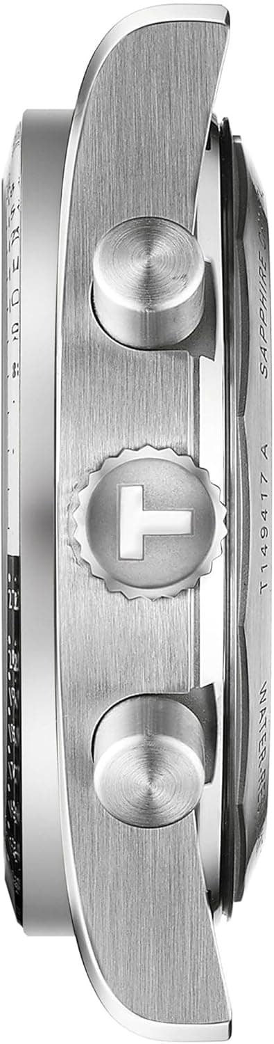 Tissot PR516 Chronograph, Swiss Quartz Watch for Men, Stainless Steel Case and Bracelet, Black Dial, 40 mm, T1494171105100