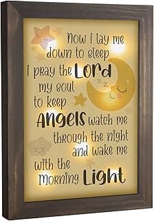 Baptism Gifts for Baby - Christening Gifts for Girls and Boys, Nursery Decor Night Light - Now I Lay Me Down to Sleep