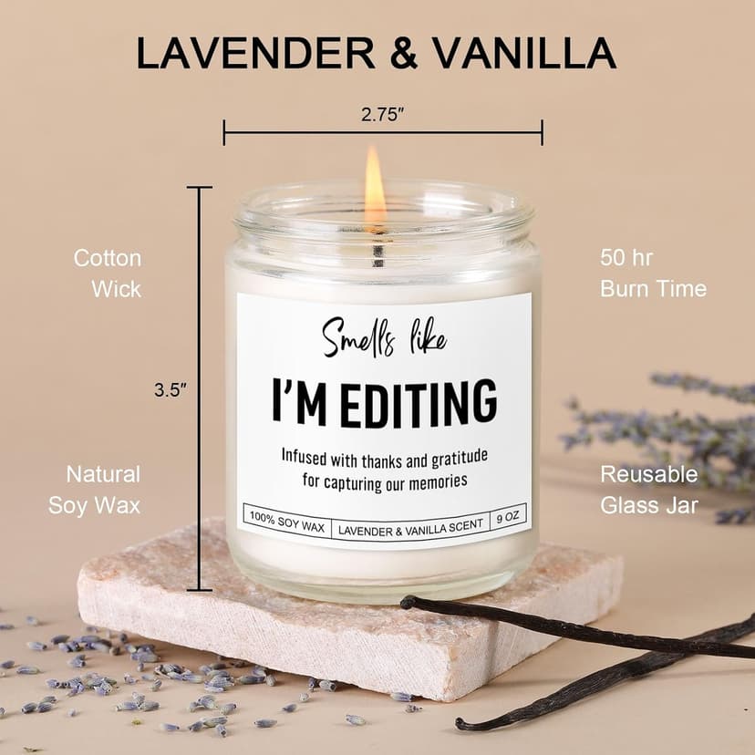 Candle, Photography Gifts for Photographers Men, Women, Photographer Gifts, Christmas, Cool Funny Presents for Photographers, Wedding, Camera Lovers, Videographer, Video Editor, Film Maker B0F8B53HLT