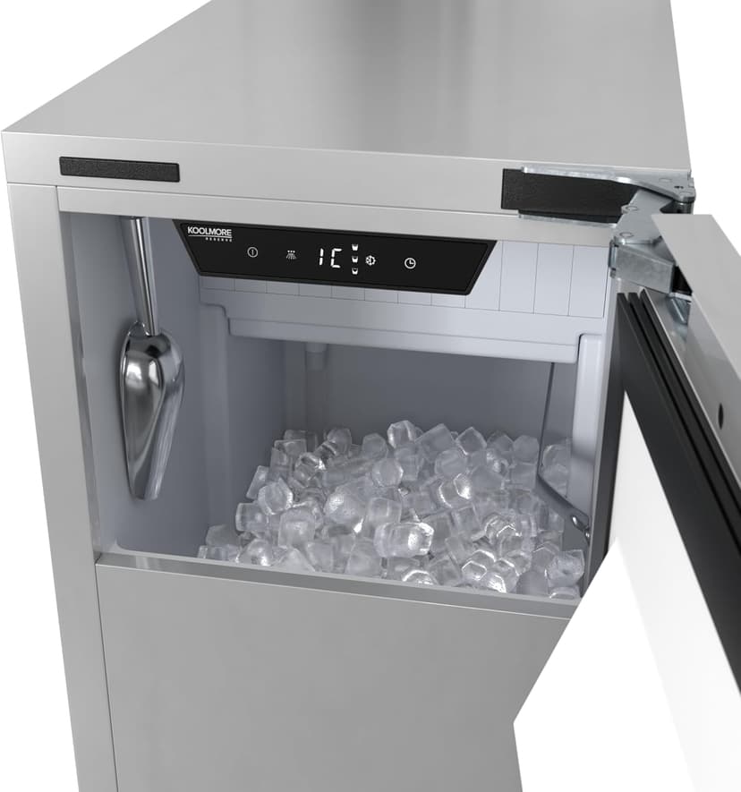KoolMore Reserve 15 in. Residential Panel Ready (Panel Not Included) Ice Maker 57 lbs/24hr in Stainless-Steel (KM-BIM57-PR)