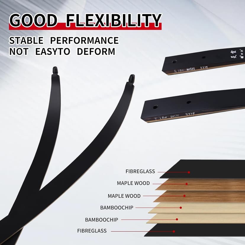 Black Hunter Recurve Bow 60" Right-Handed Bow Ergonomically Designed for Comfortable Grip Suitable for Beginners and Longbow Enthusiasts to Train Or Hunt