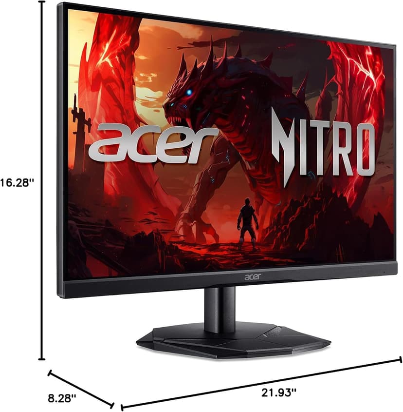 Acer Nitro 24.5” Gaming Monitor | Full HD 1920 x 1080 | IPS | ZeroFrame | AMD FreeSync Premium | 200Hz Refresh Rate | Up to 0.5ms | sRGB 99% | 1 x Display Port 1.2 and 2 x HDMI 2.0 | KG251Q X3biip