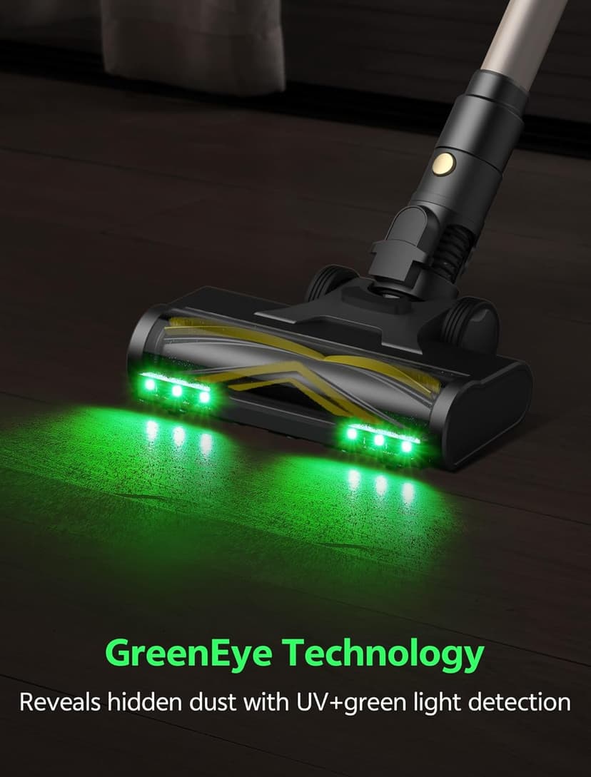 Ultenic Cordless Vacuum Cleaner, 550W 50KPA 65Mins, Stick Vacuum Cordless Rechargeable with Touch Screen, Self-Standing, 180° Lay-Flat, Anti-Tangle Handheld Vacuum Cleaners for Home/Pet Hair/Carpets