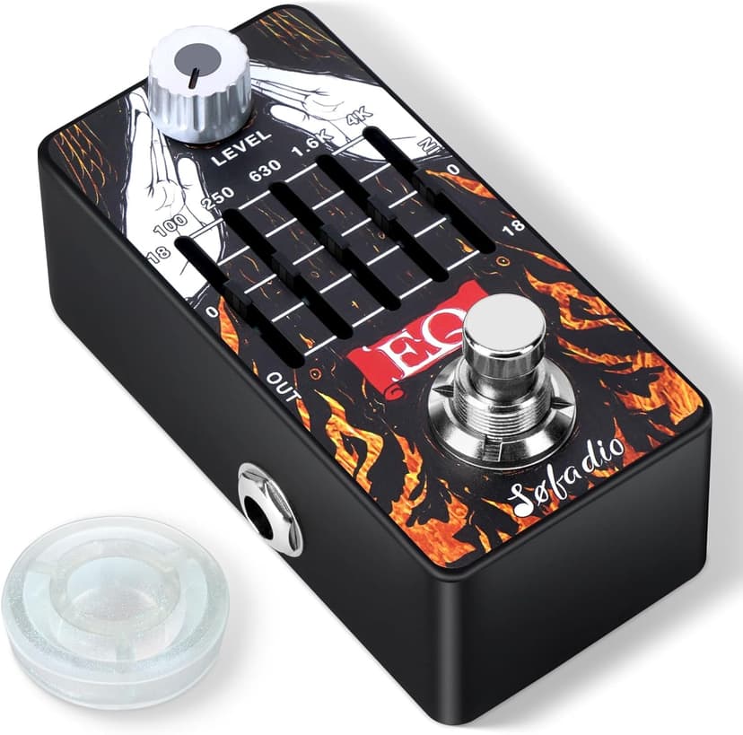 Sofadio Analog Equalizer Pedal EQ Pedal For Electric and Acoustic Guitar With True Bypass Full Metal Case (EQ)