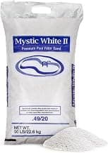 U.S. Silica Mystic White II Sand for Above Ground and Inground Pool Filter Pumps, 50 Lb - Accessories and Supplies for Swimming Pool System Cleaning and Maintenance