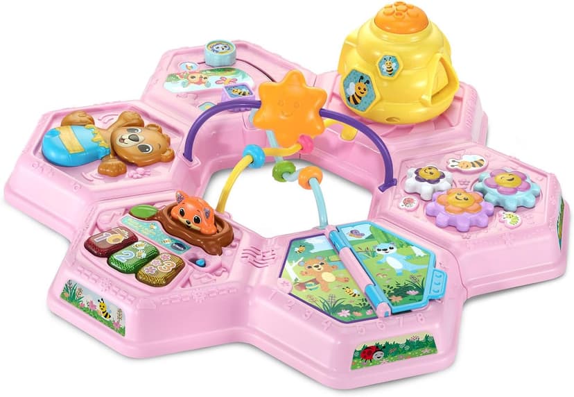 VTech Buzz and Learn Activity Table with Seven Interactive Play Zones, Pink