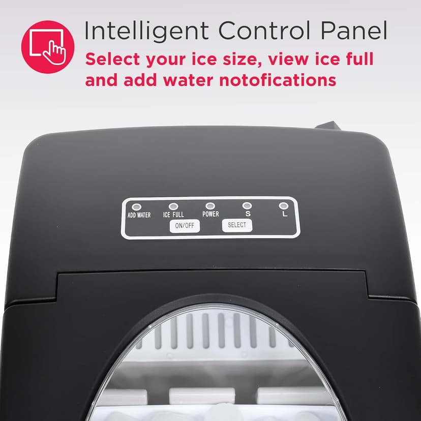 FRIGIDAIRE EFIC128AMZBLK Compact Countertop Ice Maker, 26 lb per Day, Black