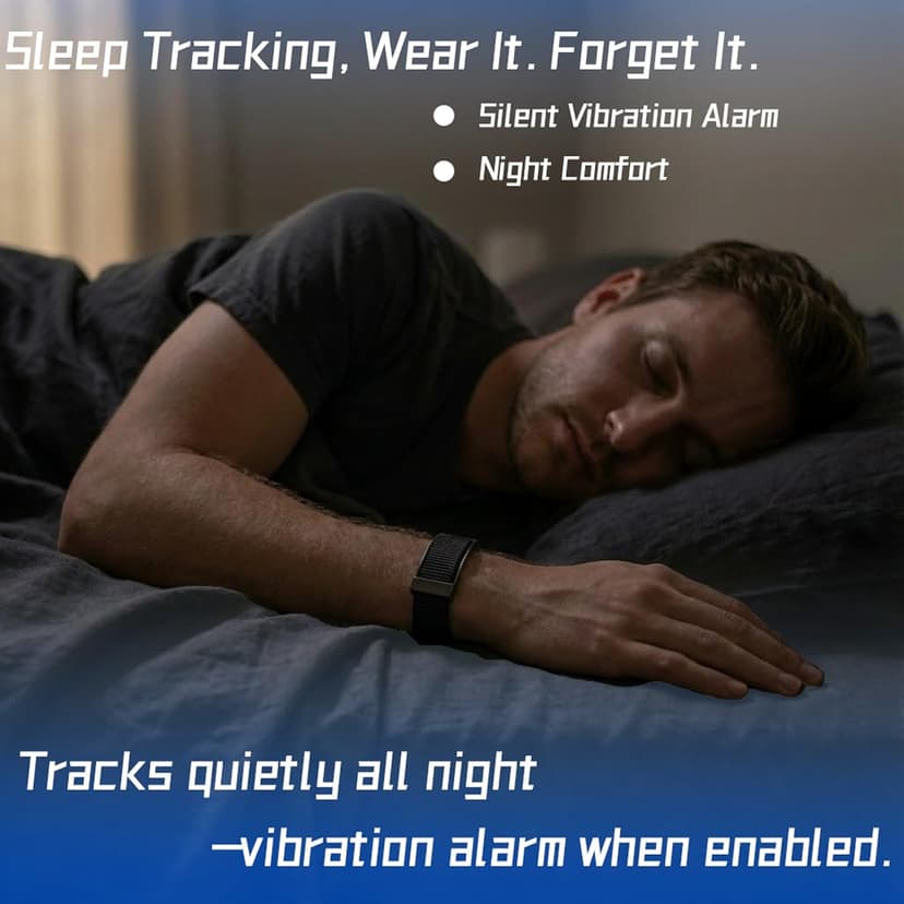 Smart Bracelet,Health and Fitness Tracker,24/7 Heart Monitor & Sleep Tracker, Multi-Sport Tracker Wristband with Free APP (Black)