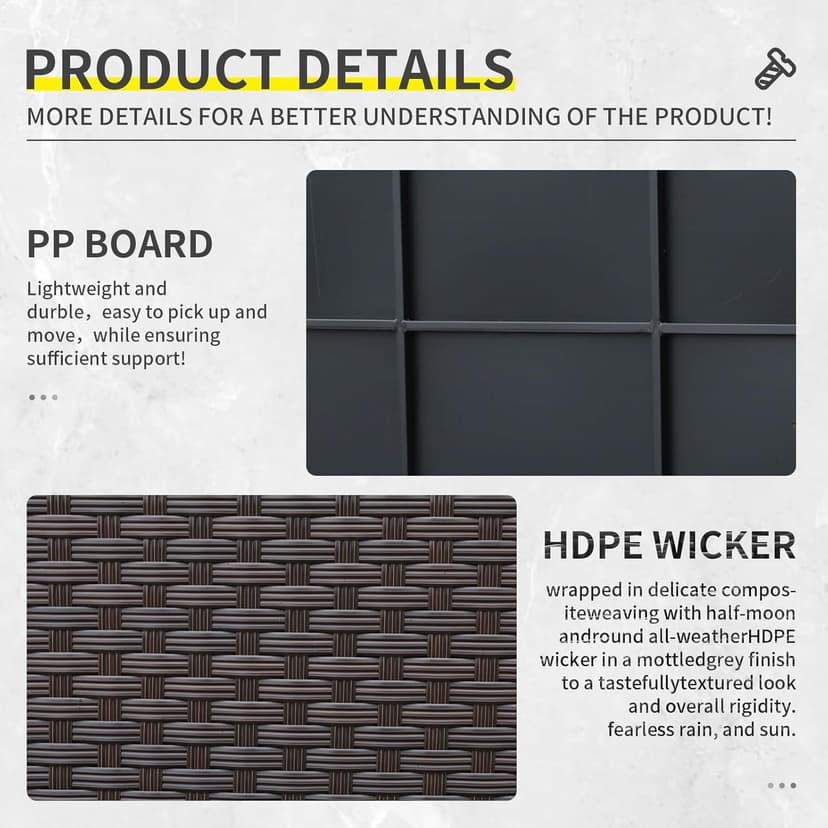 140 Gallon Outdoor Storage Box Wicker Pool Storage Bin with Waterproof Lining Bag Deck Box and Cushion Storage Bin Outdoor, Brown