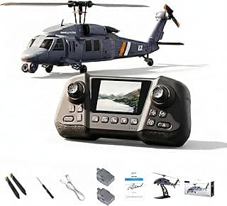 RC Helicopter with Camera, Drone, Remote Control Helicopter for Adults, 8K Aerial Photography, Altitude Hold, LED Lights, Ready to Fly for Gift