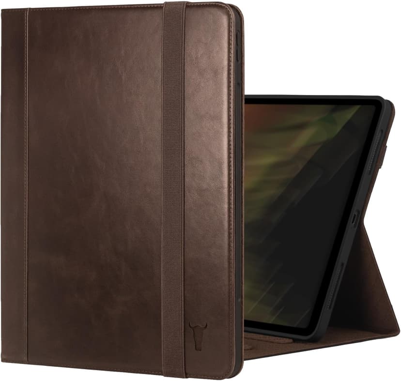 TORRO Case Compatible with iPad Pro 13” (2025/2024) – Premium Leather iPad Pro 13” M5 / M4 Case with Stand Function, Apple Pencil Connectivity and Wake/Sleep Function (Dark Brown)