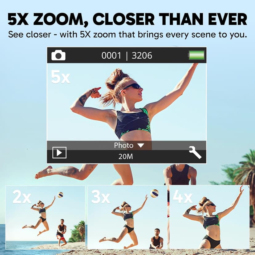 AKASO EK7000 Pro 4K30fps Action Camera with Touch Screen EIS 131ft Waterproof Underwater Camera Remote Control 5X Zoom with Helmet Accessories Kit (Standalone)