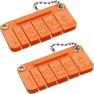 2 Pcs Plastic Click Pocket Money Brailler Braille Label Maker Braille Gifts for The Blind and Visually Impaired Traveling Shopping