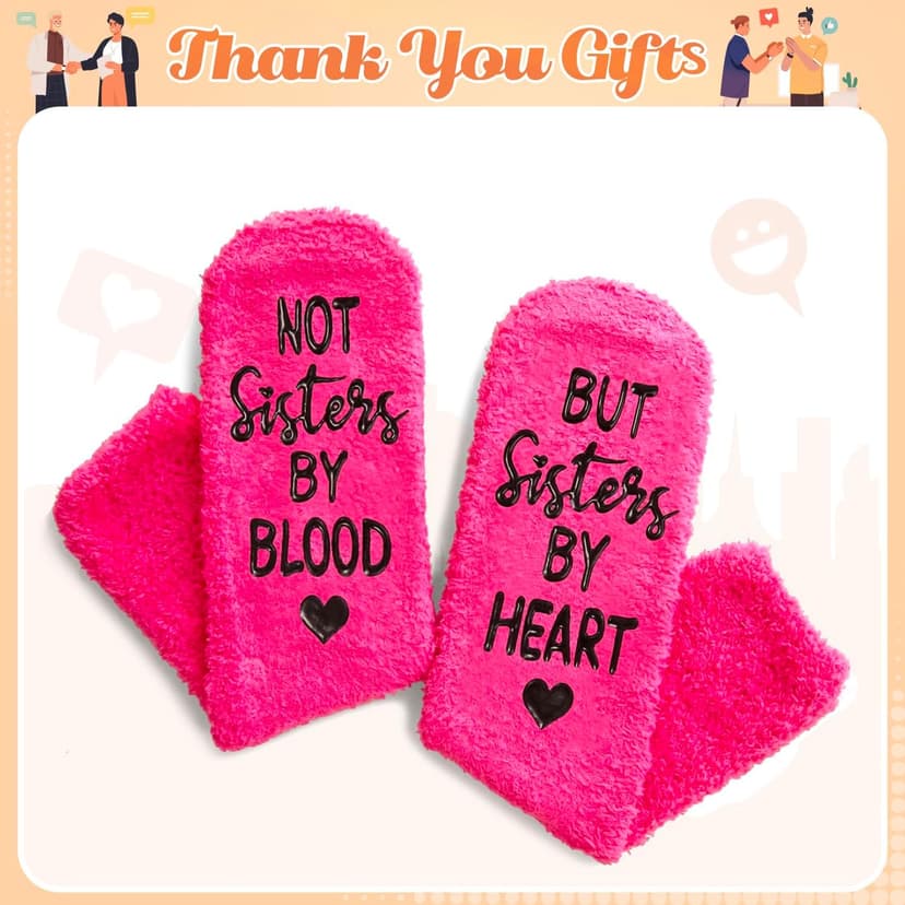 HAPPYPOP Bestie Gifts for Women - BFF Gifts, Best Friends Socks for Sisters Friends