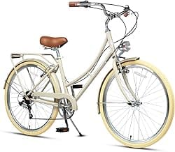 AVASTA Vela Hybrid Bike for Adult Women Female Lightweight Step Through 26 Inch High Tensile Steel Frame City Commuter Comfort Lady Bicycle, 6-Speed, Multiple Colors
