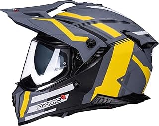 X60 Dual Sport Helmet, Adventure Motorcycle Helmet with Integrated Sun Visor - Off Road Dirt Bike Snowmobile Helmets for Adult DOT & ECE 22.06 Approved