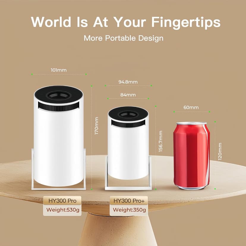 [Built-in Apps & 2026 Upgraded] Mini Projector with Wi-Fi 6 & Bluetooth 5.4, 1080P 4K Support Full HD, Auto Keystone 360° Portable Home Cinema Smart Projector for iOS/Android X1 B0F9XTQKW1