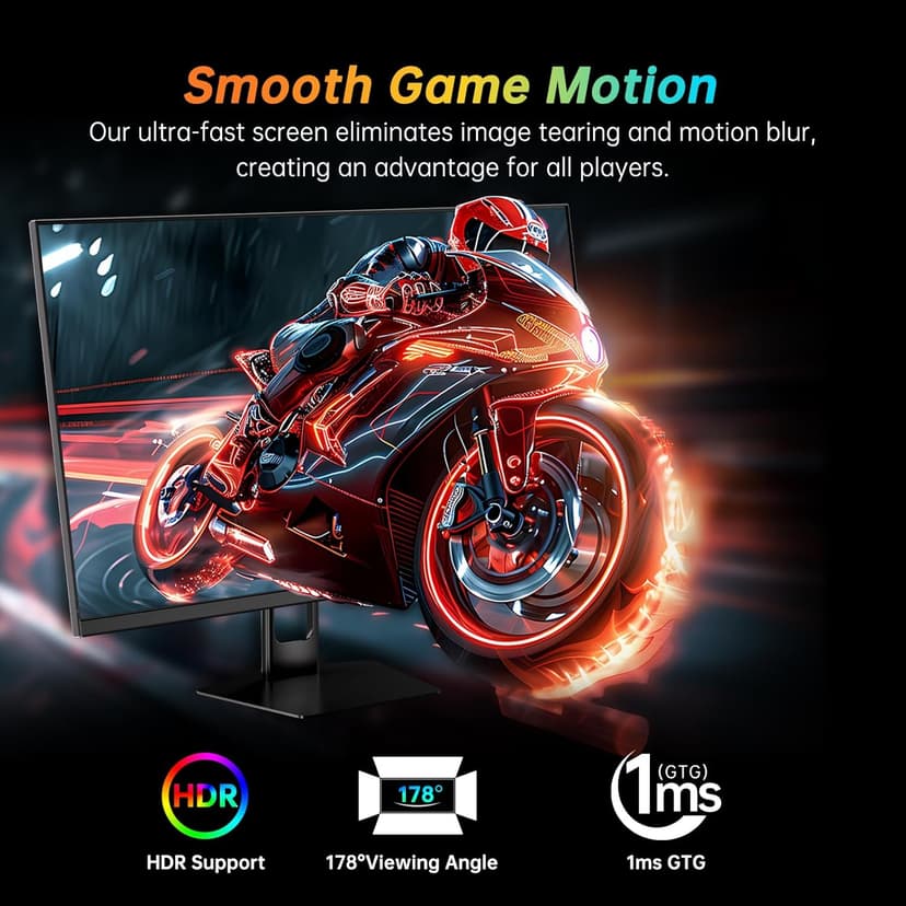 KTC 27 Inch 280Hz 240Hz Gaming Monitor, FHD 1080P PC Computer Monitor, Fast VA Panel, 1ms GTG, FreeSync G-Sync Compatible, HDR Support, 126% sRGB, HDMI and Displayport Inputs, H27E22P