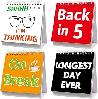 Fancy Land Funny Desk Signs 30 Different Fun and Flip-Over Messages for Office Desk Accessories