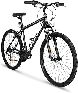 Betterland 26 Inch Mountain Bike, 7-Speed Adult Bike with Dual V Brakes, Outdoor Cycling Bike with High Carbon Steel Frame and Front Suspension, Adjustable Ergonomic Seat for Bicycle