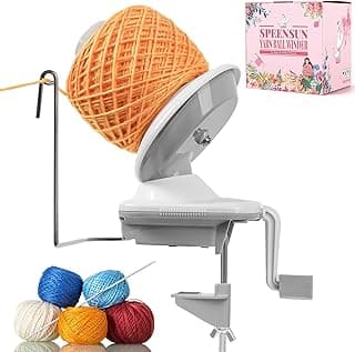 SPEENSUN Yarn Winder, Yarn Winder for Crocheting, 3.5 OZ Easy-to-Install and Efficiently Yarn Ball Winder with Lower Noise, Yarn Spinner for Crochet and Knitting Lover for Yarns Below Size 5
