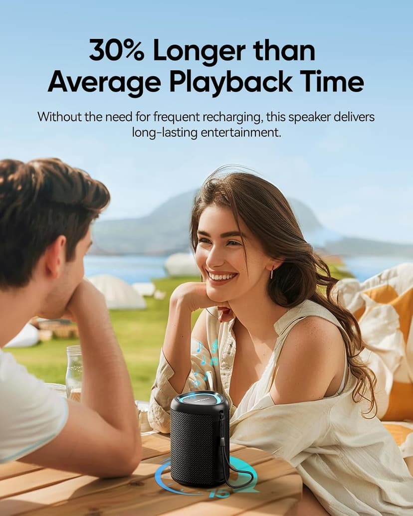 Powerful HD Sound, Dynamic Lights, 15H Playtime, BT 5.3, TWS Pairing, IPX5 Beach|Camping|Pool Accessories, Halloween Music Portable Bluetooth Speaker Gift Ideas: Outdoor Travel Essentials Waterproof B0CX1FRR27