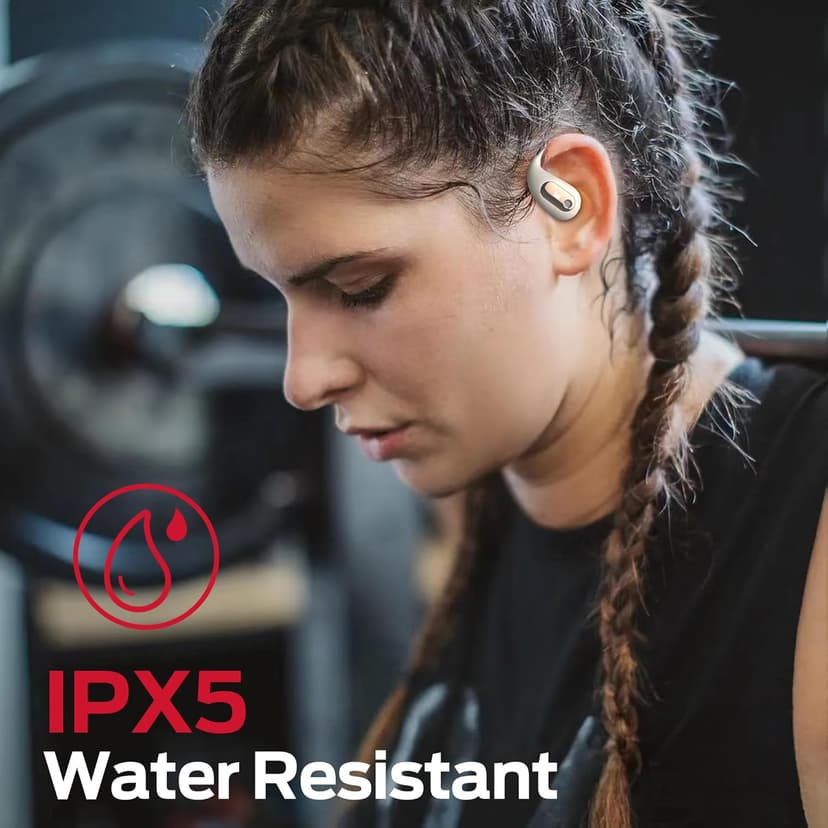 Monster Open Ear AC210 Headphones, Bluetooth 5.4 Earphones Stereo Sound,30 Hours Playback, Type-C Charging, HD Clear Calls, IPX5 Waterproof Open Ear Earbuds,Rose Gold