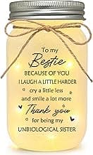Best Friend Birthday Gifts for Women, Mason Jar Night Lights - Christmas Mother's Day Birthday Gifts for Women Friendship