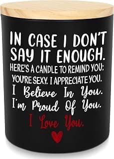 TEEZWONDER Anniversary Wedding Gifts for Women Men - Long Lasting Vanilla Lavender Candle 10 Oz - Birthday Romantic Gifts for Him Her, Girlfriend Boyfriend Birthday Gift Ideas, Gift for Husband Wife