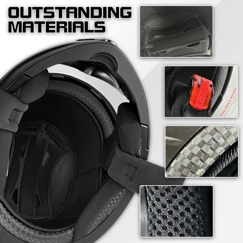 Motorcycle Helmet, Full Face, Matte Black, DOT Certified, Flip-Up Design