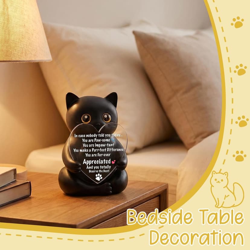 Uplifting Present for Women, Motivational Decor for Office, Affirmation Kitty Figurine, Cat Lover Gifts for Women Appreciation Gift for Cat Lovers, Encouraging Gift for Cat Lovers, XXS22 B0G12RSTWW