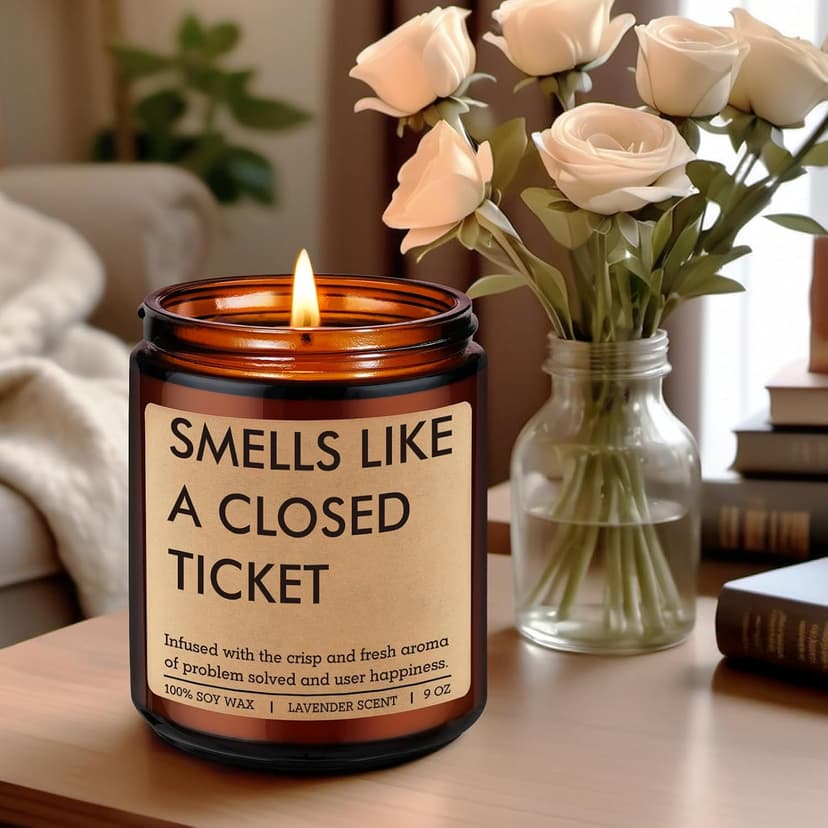 Miracu Tech Support Candle, Gifts for Tech Guys, IT Professionals, Information Technology Gifts for Techies Men, Technical Help Desk Decor, Computer Nerd Geek Engineer Technician Christmas Techy Idea