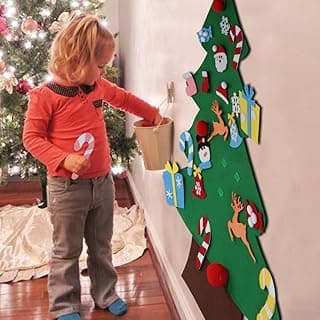 3FT Felt Christmas Tree for Kids Wall with 26 Christmas Ornaments Set, Christmas Crafts for New Year, Xmas Gifts, Indoor Aytai DIY Felt Christmas Tree for Toddlers, Hanging Christmas Decorations B075MY3NFW