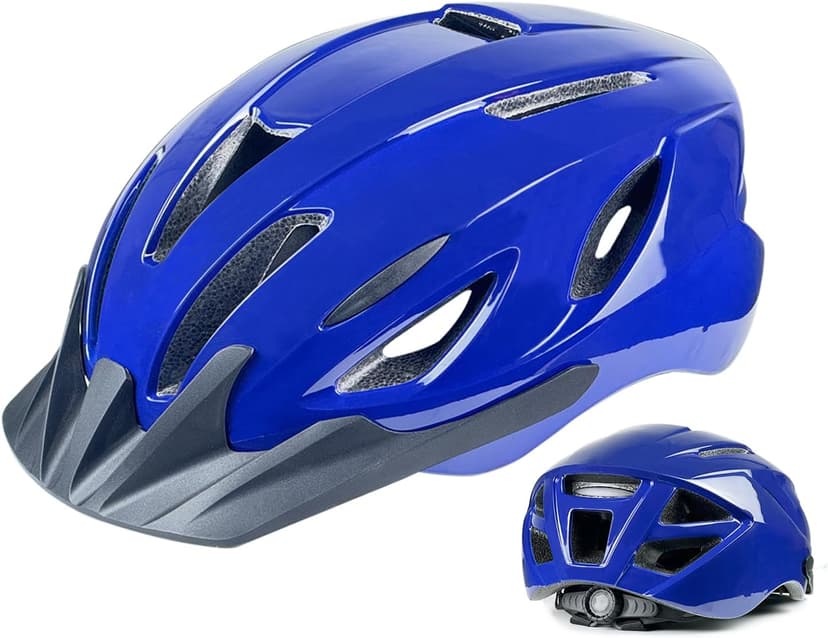 Lightweight Adult Bike Helmet Only 280g - CPSC Certified Bicycle Helmet for Men Women with 15 Air Vents, Adjustable Dial Fit, Removable Liner & Visor, Road Cycling Helmet Size 58-62cm