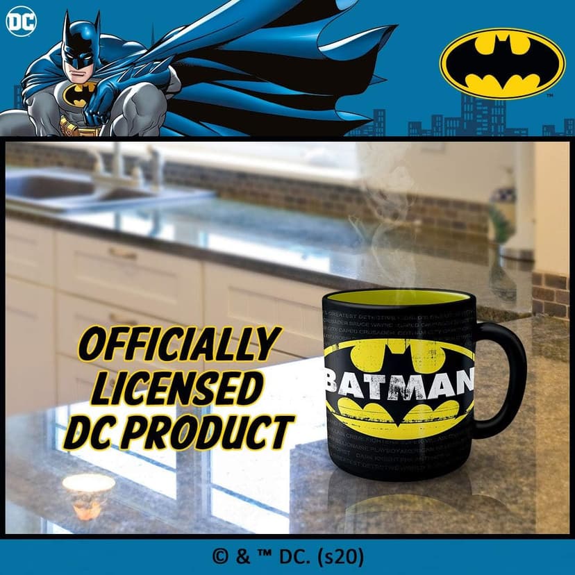 Silver Buffalo DC Comics Batman Logo Ceramic Mug, 20 Ounces