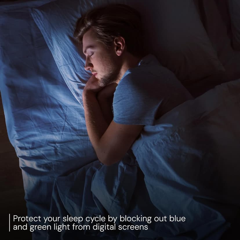 livho Blocking Gaming Glasses Blue Green Light for Computer Sleeping, Dual Coatings Red Lenses, for Women & Men