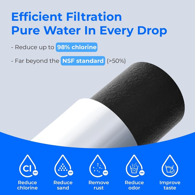 Waterdrop C33 Ice Maker Water Filter, Replacement for GE® Profile Opal Nugget Ice Maker Filter, P4INKFILTR, with Ring Pull, NSF 42&372 Certified, 3 Pack