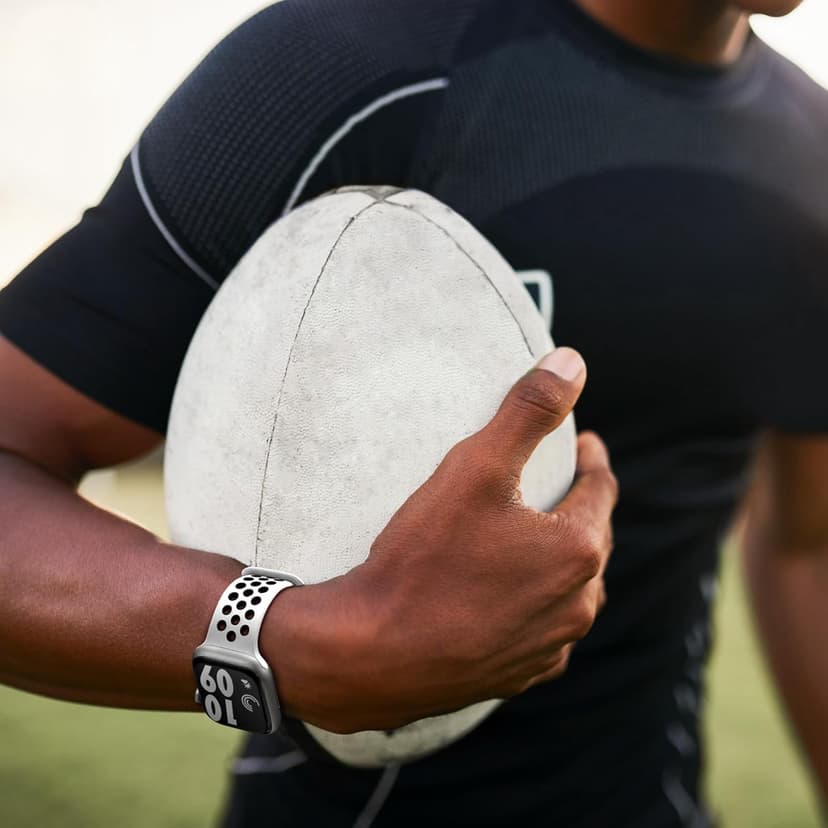 5 Pack Sport Bands Compatible with Apple Watch Band 44mm 45mm 46mm 42mm 41mm 40mm 38mm 49mm for Men Women, Breathable Silicone Wrist Strap for iWatch Series 11 10 9 8 7 6 5 4 3 2 1 SE3 2 1 Ultra3 2 1