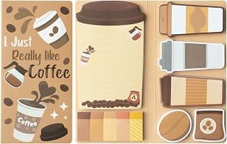 Self-Stick Notes Pages, Teacher Appreciation Gift, School Office Supplies, I Just Really Like Coffee Design B1ykin Sticky Notes Set - 550 Sheets Memo Writing Pad Coffee Cup Design B0CQT7V1DS