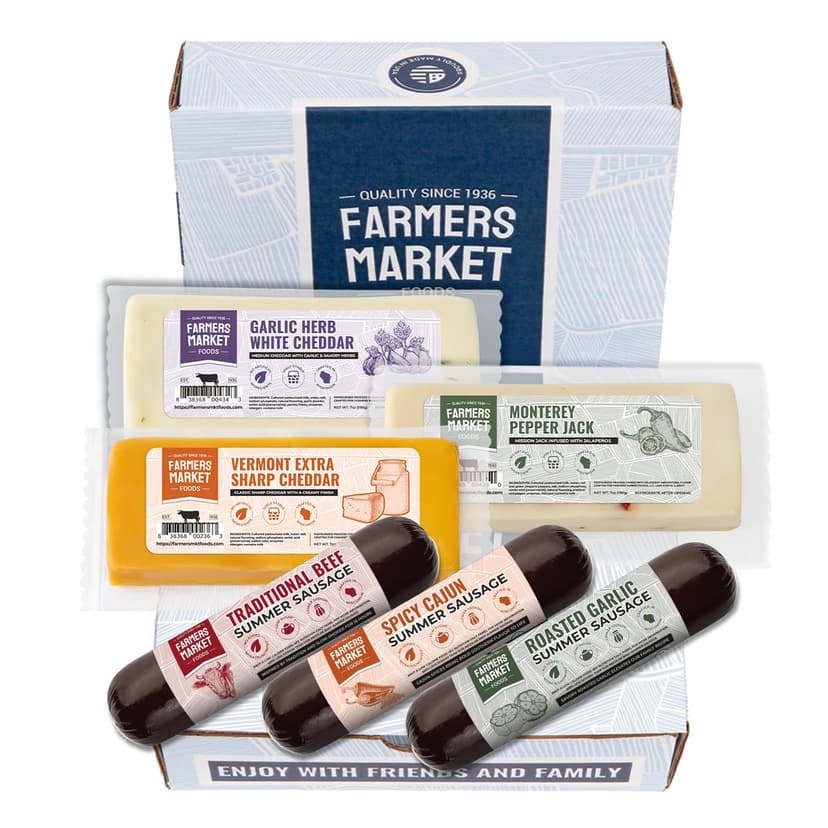 Farmers Market, Gluten Free, Keto, Paleo, Low Sodium, Zero Sugar, Christmas Charcuterie Board, Holiday Meat and Cheese Gift Baskets, Classic Assortment