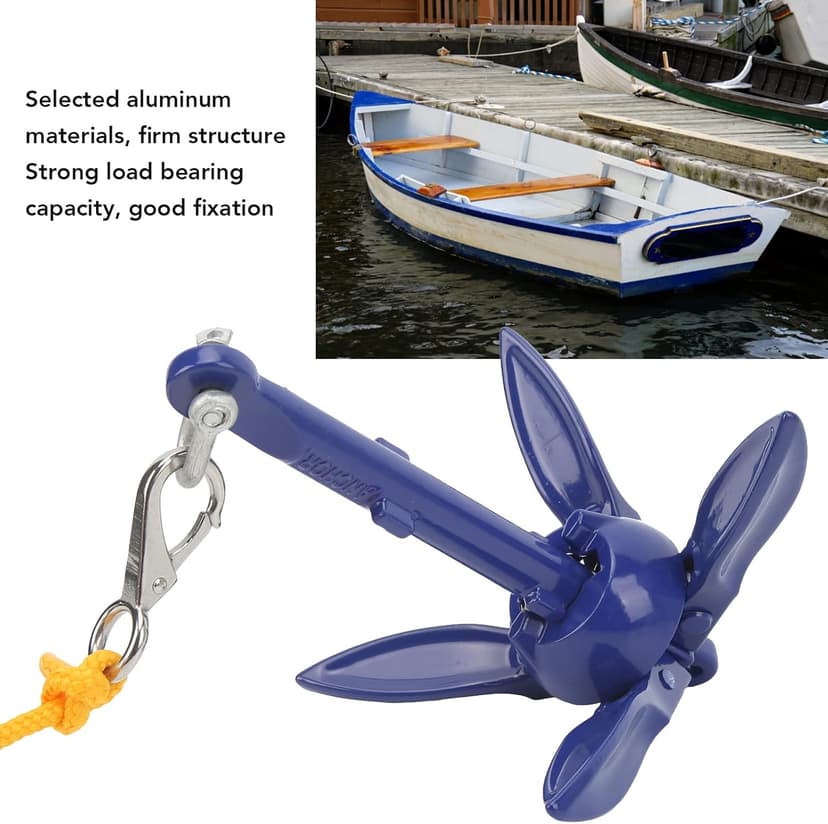 Marine Aluminium Foldable Kayak with Yellow Rope for Fishermen