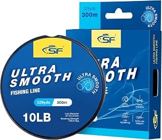 SF Ultra Smooth Monofilament Mono Fishing Line with Spool Mono String Nylon Invisible Line Clear 2 4 6 8 10 12 14 17 20 20LB Fishing Wire Freshwater Saltwater
