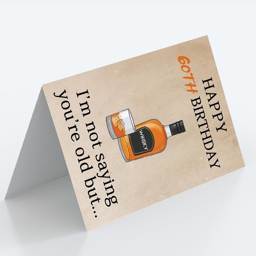 Funny 60th Birthday Card & Gifts for Women Men, 60th Birthday Decorations for Mom Dad Grandma Grandpa, Gifts for 60 Year Old Woman Man