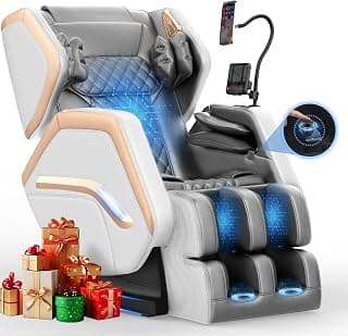 Massage Chair Full Body, Zero Gravity Massage Chair 2026 for Back Fatigue with 10 Fixed Rollers, Heating, Airbags, Phone Controller, Bluetooth Speaker, Nightlights for Living Room, Bedroom